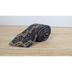 Vintage Buckingham Men’s Necktie Abstract Geometric Pattern 100% Polyester Retro